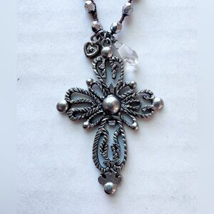 Handmade  Fiorina Vintage Cross
Pendant Necklace - NIB  new in box
